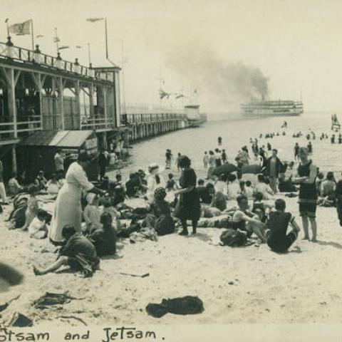 Beach scene at Crystal Beach